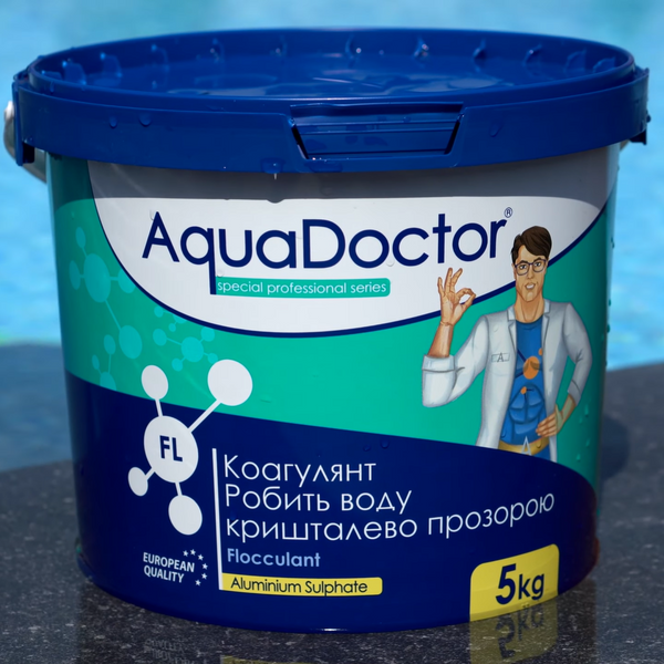 Коагулянт флокулянт проти мутності у воді Aquadoctor FL 5 кг у гранулах 1555 фото