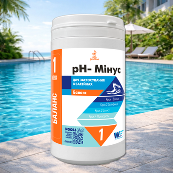 Засіб для зниження рівня води ph minus Window Water World 1.2 кг Пш мінус granulat для басейну в гранулах WWW 19643 фото
