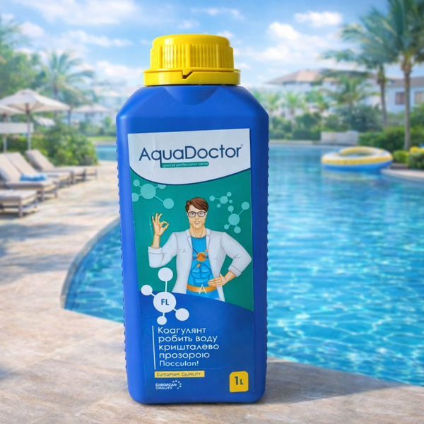 Стартовый набор химии для бассейна AquaDoctor Длительный-шок хлор, пш минус, альгицид и коагулянт 7778 фото